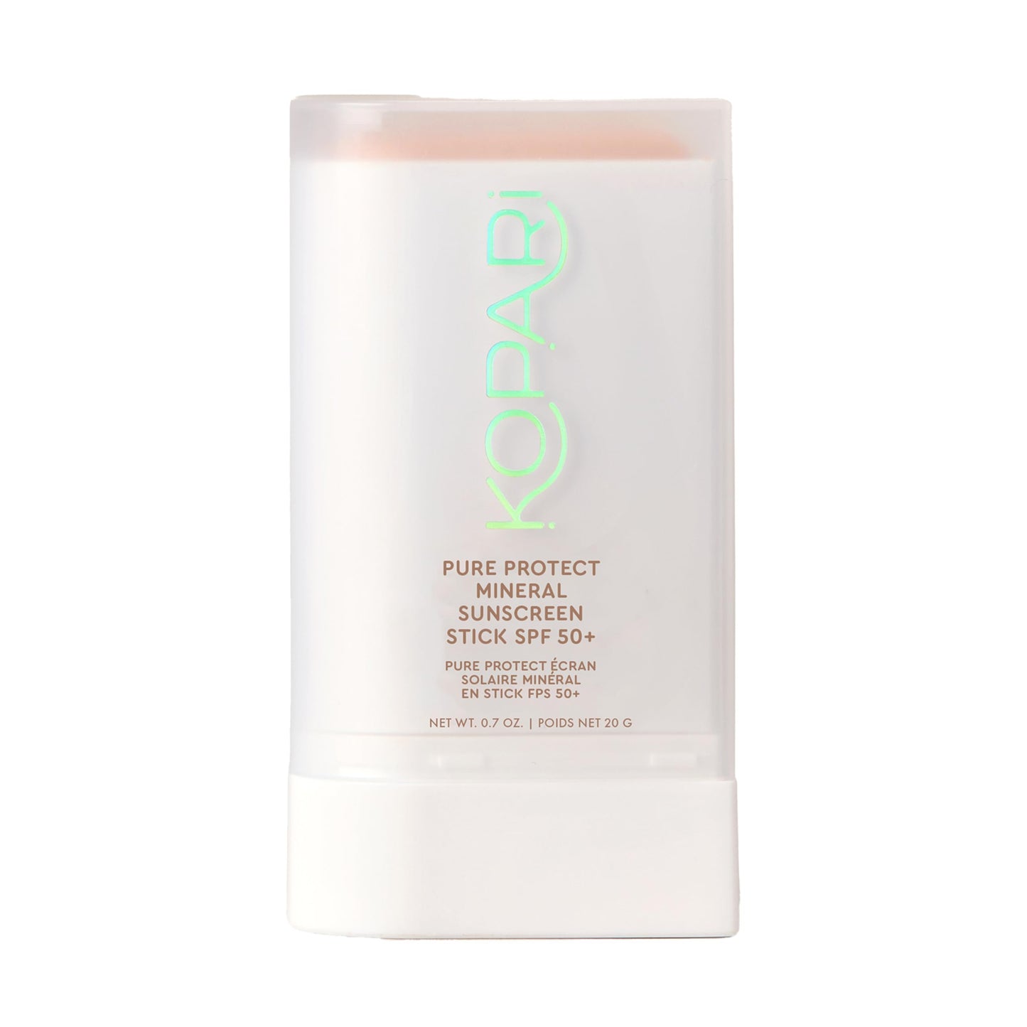 Kopari PURE PROTECT 100% Mineral Sunscreen Stick SPF 50+ Clear Zinc Oxide Face and Body Sunscreen with Hydrating Argan Oil, Shea Butter, Sheer Finish
