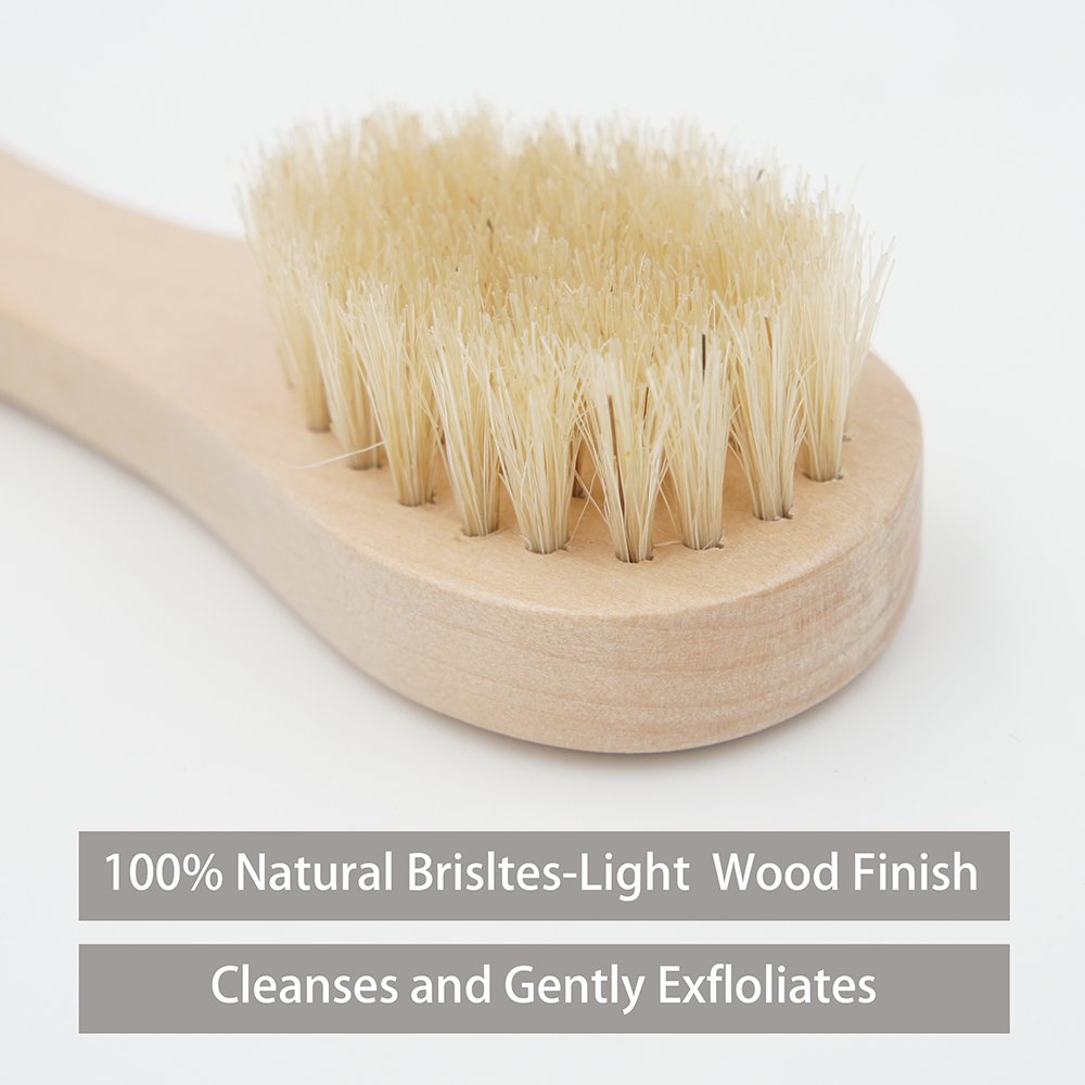 Wooden Facial Cleansing Brush Natural Bristles Wood Handle Wash Clean Exfoliate Scrub Cleaning Brushing Exfoliating Exfoliation Skin Care Face