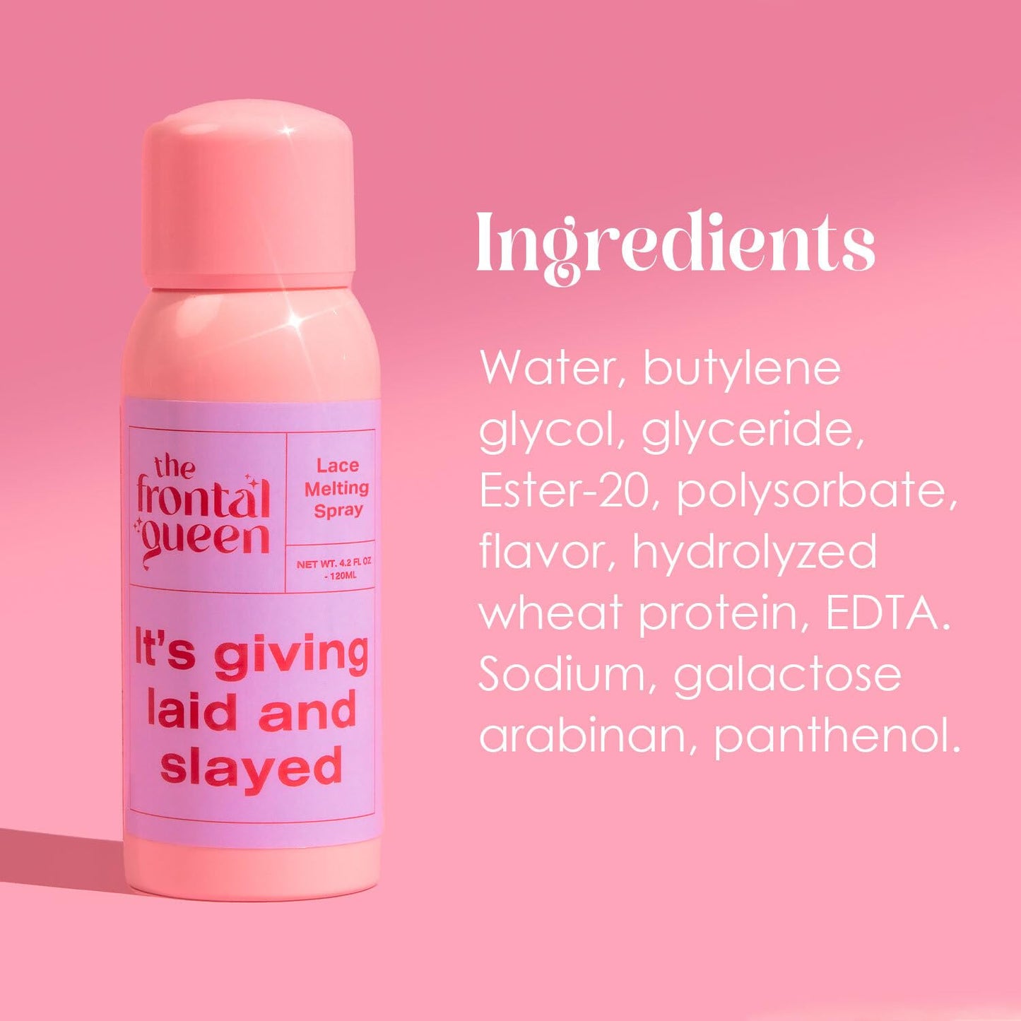 The Frontal Queen Lace Melting Spray, Ashy Lace Melting Spray for Lace Wigs, Lace Bond Spray, Extra Hold Lace Melting Spray Adhesive Wig, No Residue