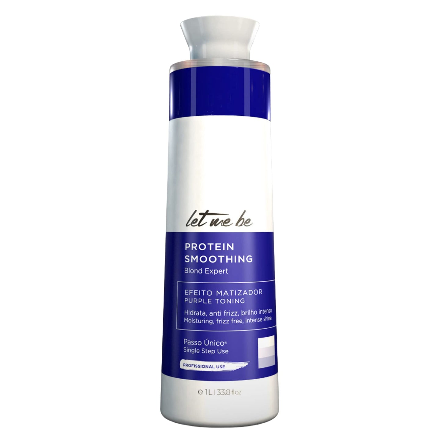 Let Me Be Blond Expert Purple Toning Mask 1000ml / 33.8 oz - Protein Smoothing Treatment for Blonde, Bleached, or Highlighted Hair - Anti-Frizz