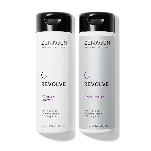 Zenagen Revolve Thickening Shampoo & Conditioner Bundle for Women (6.75 oz Each) - For Fine & Thinning Hair, Supports Fuller, Thicker-Looking Hair