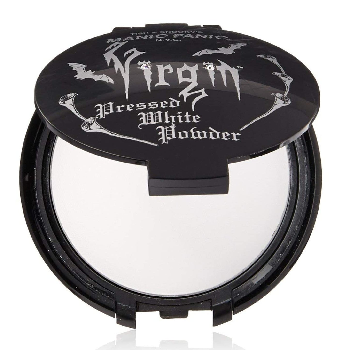 MANIC PANIC Vampyre's Veil Virgin White Pressed Powder - Matte Setting Powder for Cosplay, Theatrical & Goth Makeup - Full Coverage Face Makeup