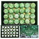 Purelis Handmade 24-Pack Spearmint & Eucalyptus Bath Bombs - Natural Moisturizing Aromatherapy Bath Bombs for Men and Women