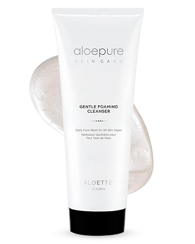 Aloette Gentle Foaming Facial Cleanser - Moisturizing Face Wash for Women & Men - Facewash Skin Cleanser Rejuvenates & Replenishes Natural Moisture