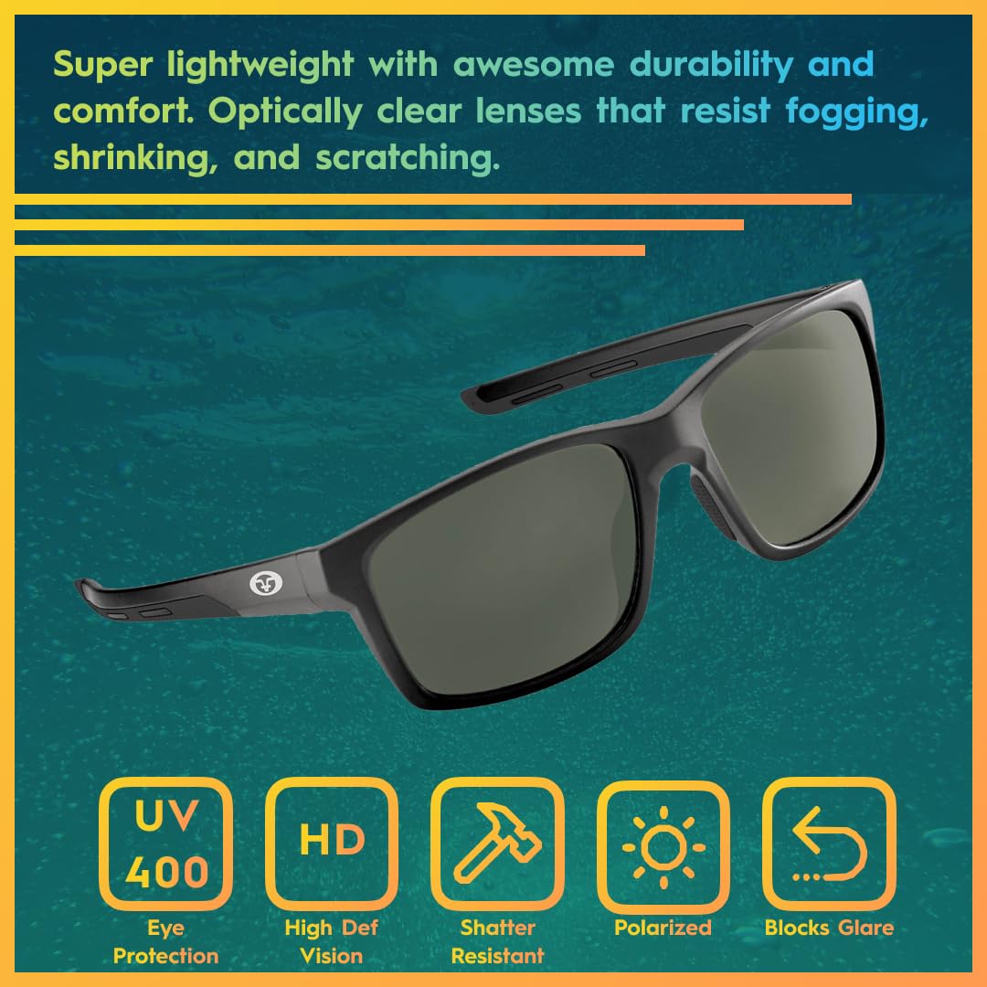 Flying Fisherman Freeline Polarized Sunglasses for Men, Women, Fishing, Boating, Outdoor Sports, 100% UV Protection