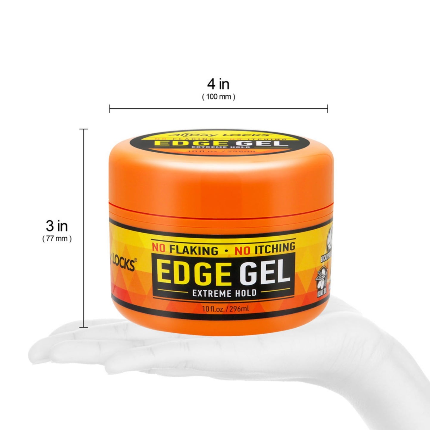AllDay Locks Edge Gel Extreme Hold - Hair Gel for Maximum Control & Braiding, Natural Edge Lock & Fixer for Women & Men, Sleek Moisturizing Formula