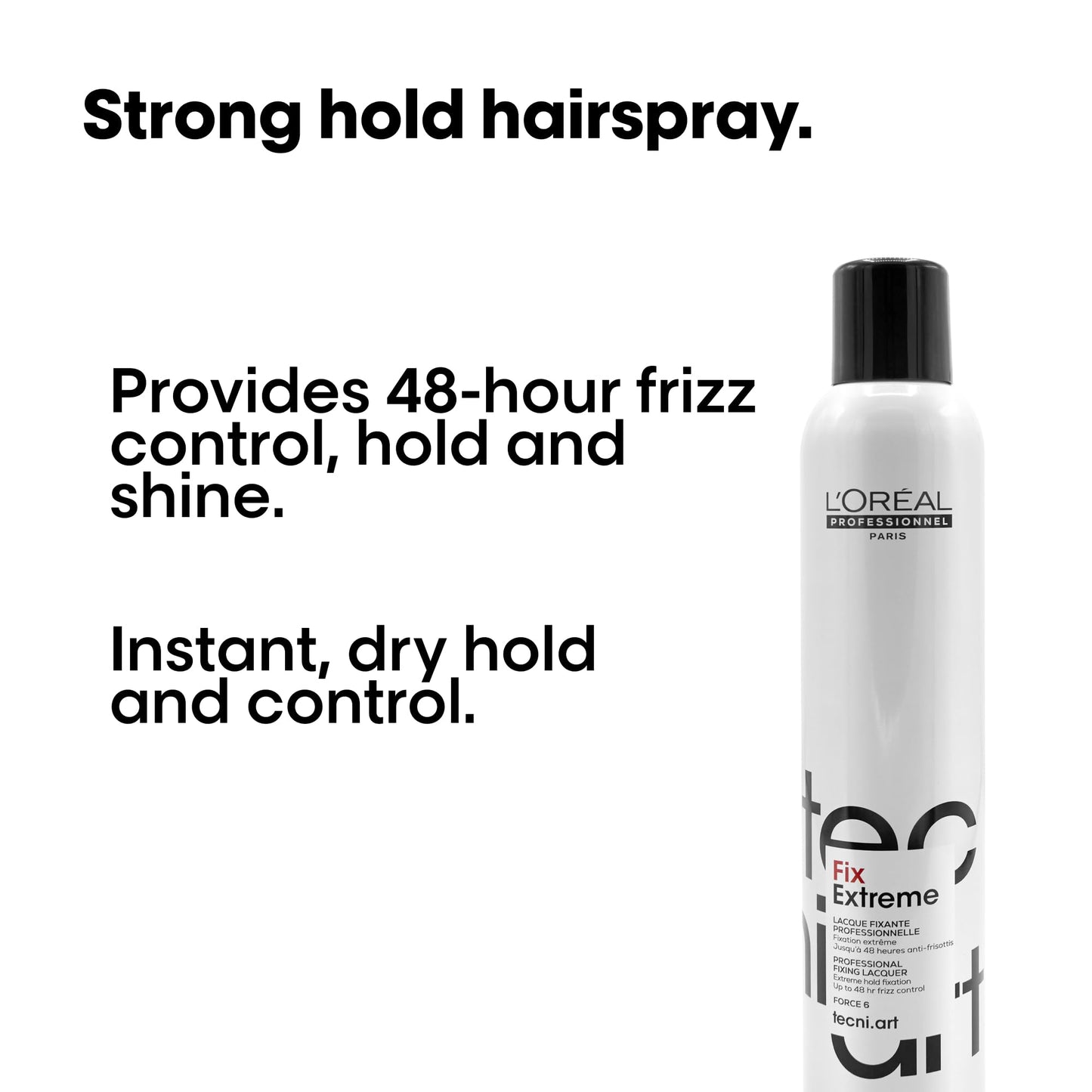 L'Oréal Professionnel Paris Fix Extreme Lacquer - Strong Hold Hairspray For All Hair Types, Anti-Frizz and Shine, Packaging May Vary Beauty & Personal Care L'Oréal Professionnel Paris