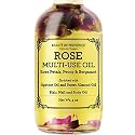 BEAUTE DE PROVENCE Multi-Use Oil for Face, Body and Hair - Organic Blend of Apricot, Vitamin E and Sweet Almond Oil Moisturizer for Dry Skin, Rose