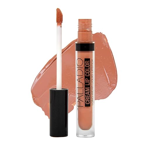 Palladio Long-Wear Cream Lip Color Liquid Lipstick, transfer proof high intensity color pigment, smooth lightweight formula, cream color matte finish,