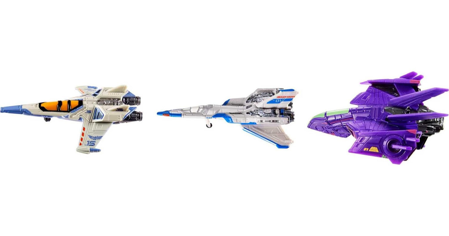 Hot Wheels Disney Pixar Lightyear Fleet Starship Set of 3 Die-Cast Ships from The Movie: XL-15, XL-1 & Zurg Fightership
