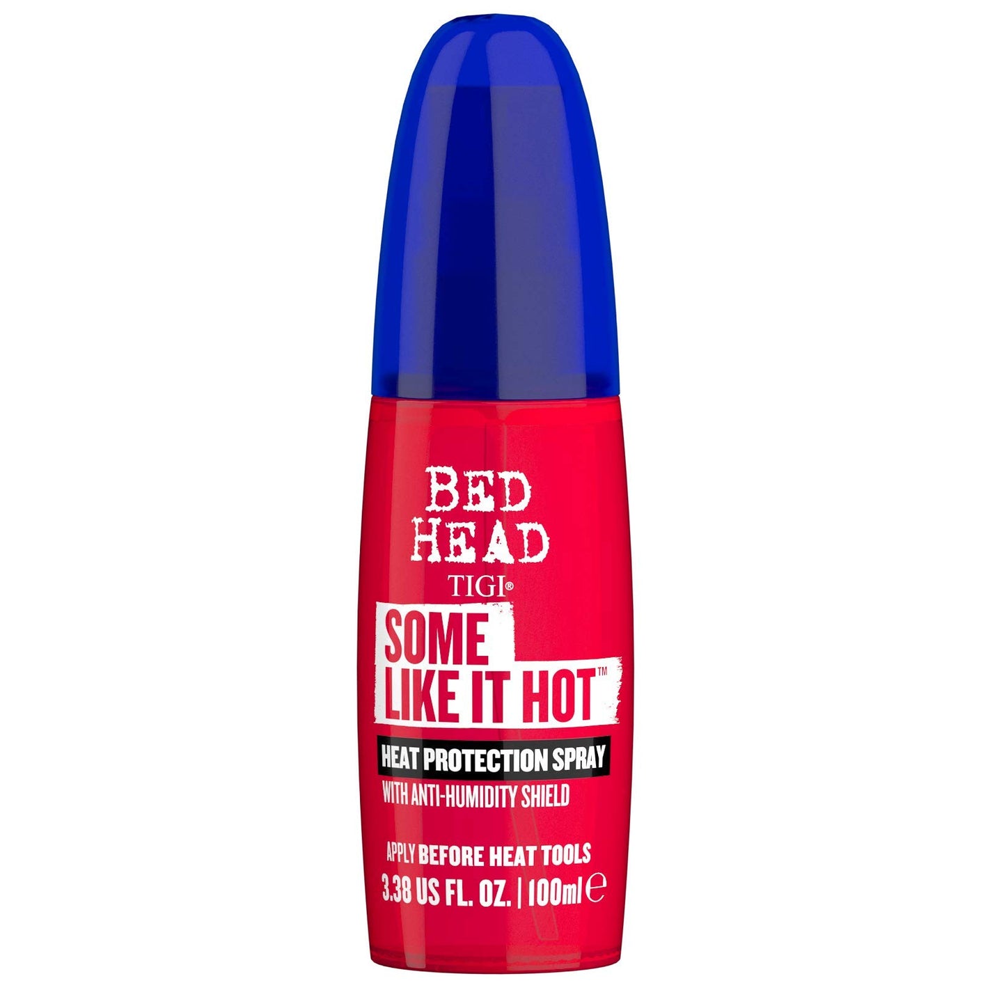 TIGI Bed Head Some Like It Hot Heat Styling and Protection Spray with Anti-Humidity Shield, Tames Frizz and Reduces Breakage, 3.38 fl oz