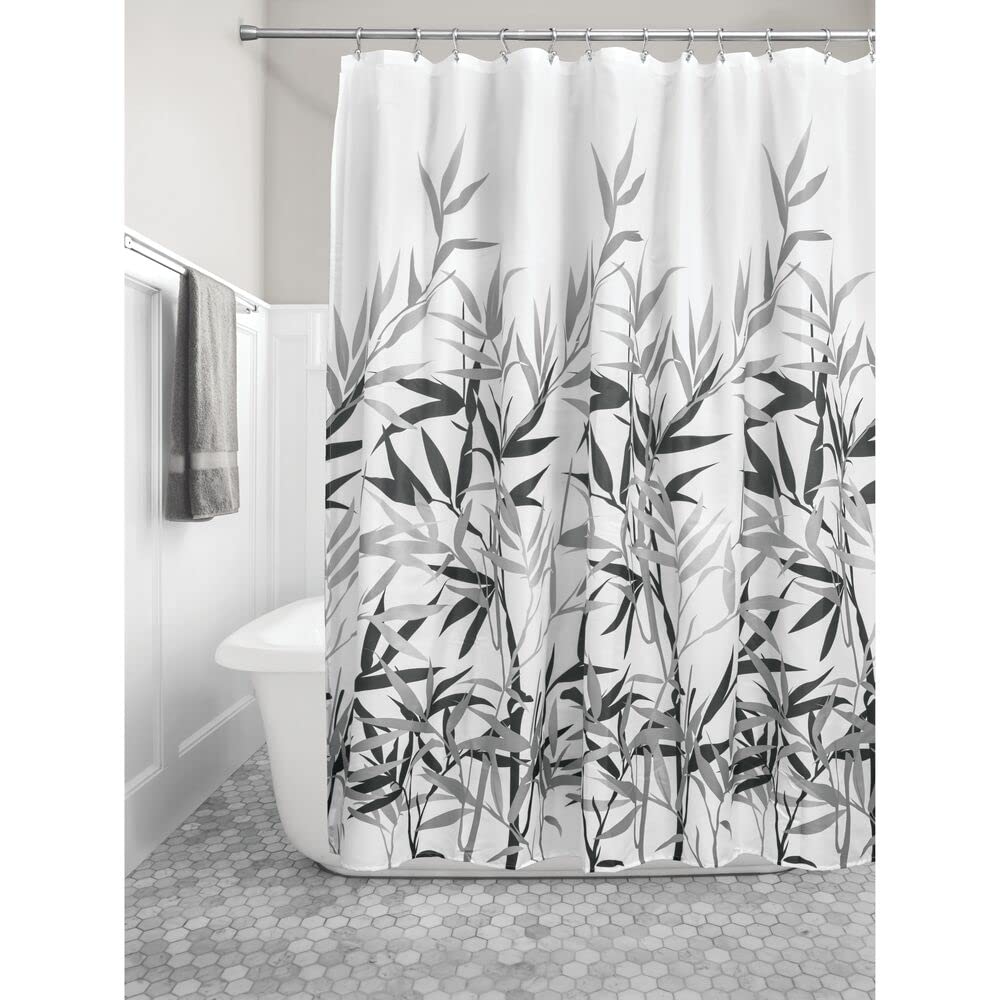InterDesign Anzu Polyester Shower Curtain Finish: Gray Print