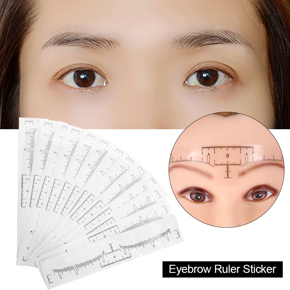 Eyebrow Ruler, 50Pcs Disposable Adhesive Eyebrow Sticker, Eyebrow Ruler Makeup Sticker Makeup Tool For Makeup Measurement