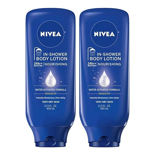 NIVEA In-Shower Body Lotion Nourishing 13.5 oz(Pack of 2)