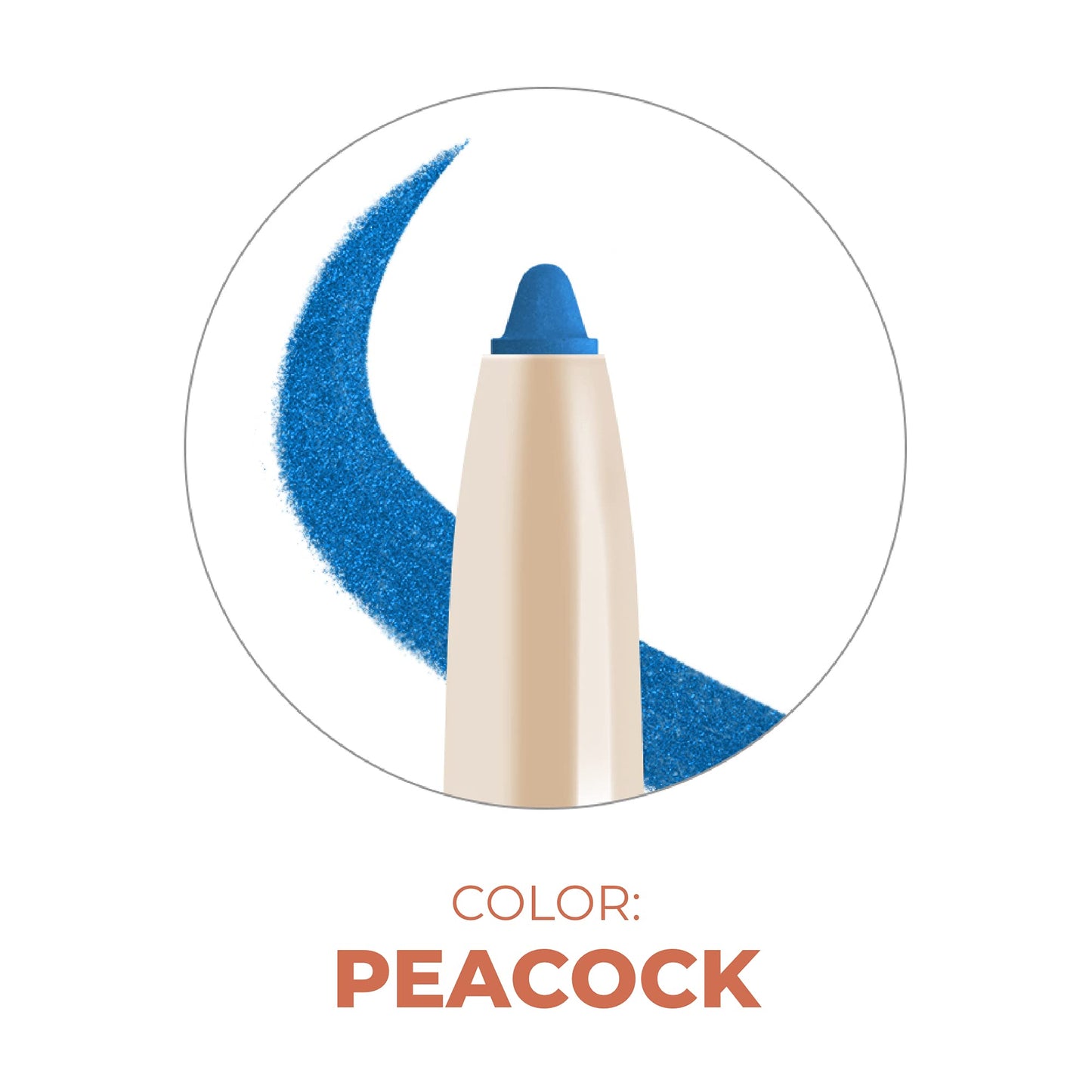Beauty For Real I-Line 24-7 Eyeliner, Peacock - Rich, Brilliant Blue - Long-Wearing, Waterproof Gel Formula - Safe for Sensitive Eyes & Contact Lens