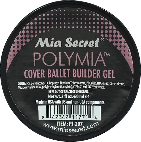 Mia Secret - 2oz POLYMIA polysilicone Gel Nail Builder - UV Led - Builder gel (Cover Ballet) Beauty & Personal Care Mia Secret