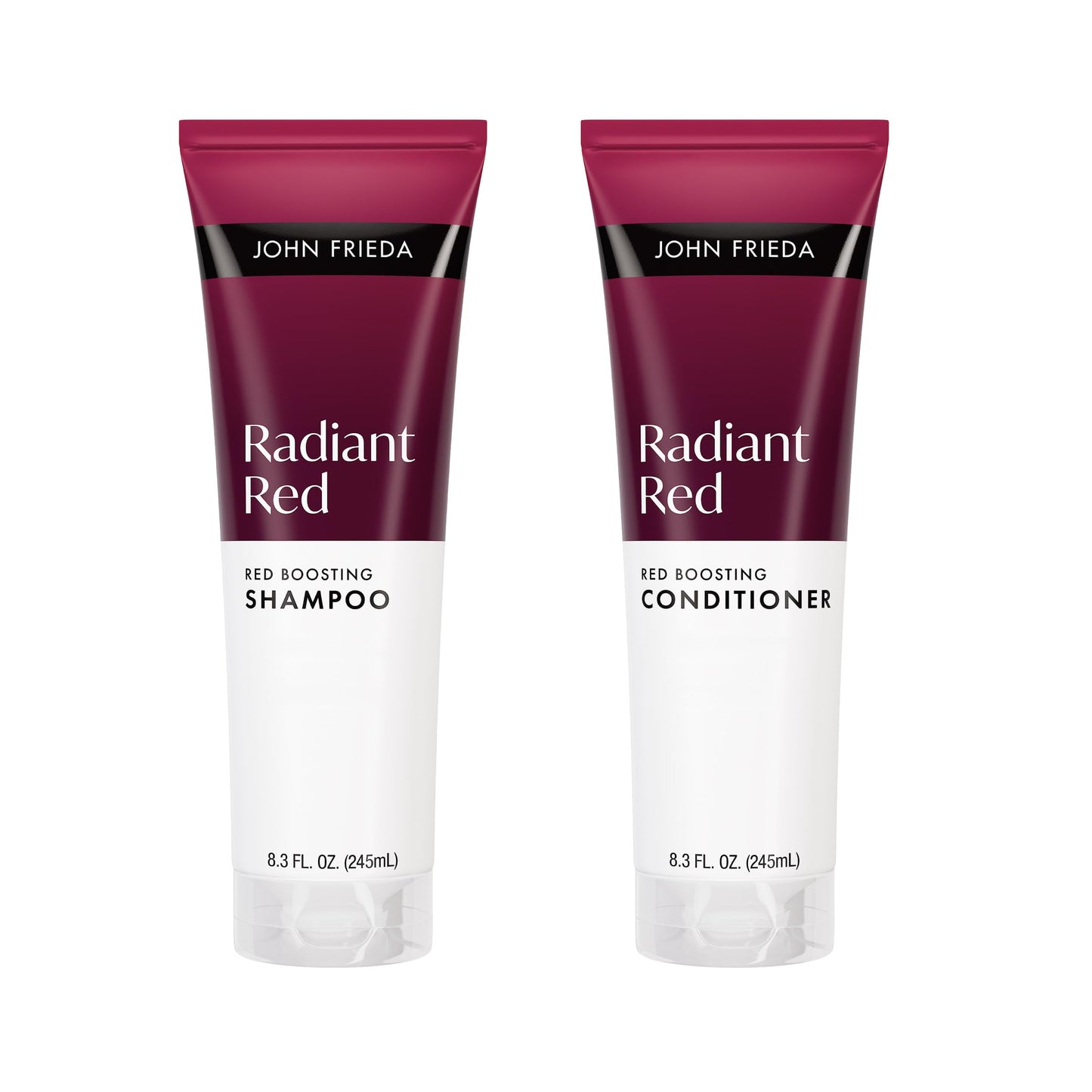 John Frieda Radiant Red Boosting Shampoo and Conditioner Bundle, Red Hair Shampoo and Conditioner, 8.3 Fl Oz, Pack of 2