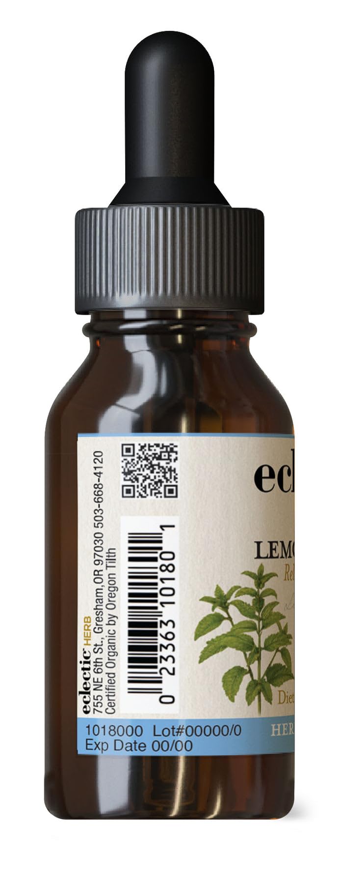 Eclectic Herb - Organic Lemon Balm Extract | Pure Herbal Drops for Calm & Relaxation | Nervous System Support | Vegan, Natural, Non GMO, Gluten Free