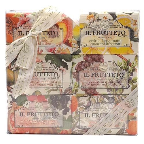 Nesti Dante IL Frutteto Soaps Gift Set, 5.3 Ounce (Pack of 6)