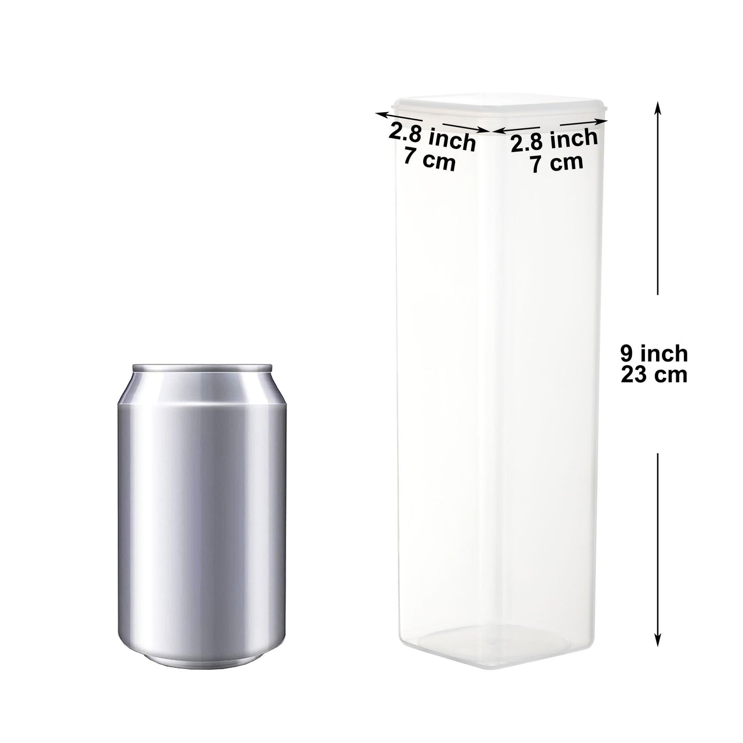 Youngever 2 Pack Plastic Cookie Containers, Cookie Jars, Cookie Cracker & Biscuit Storage Container, Food Storage Containers with Lid (Square)