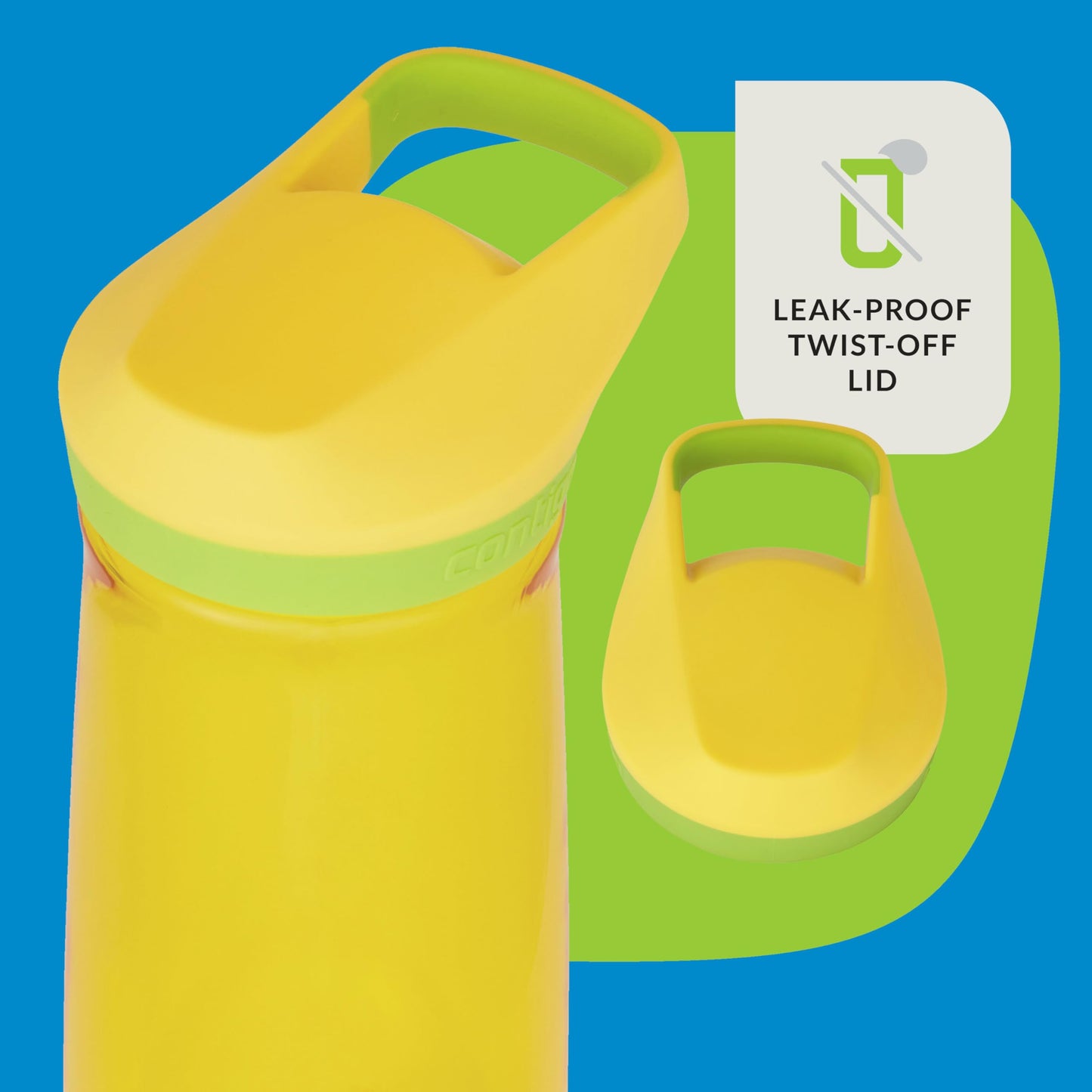 Contigo Micah Water Bottle, 20 oz, Pineapple/Cool Lime