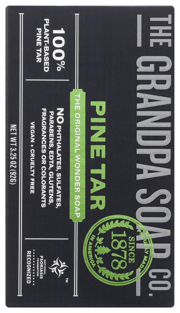 Grandpas Wonder Pine Tar Soap Lathers White 3.25 oz by Grandpa's