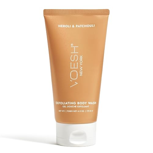 VOESH Sugar Scrub & Exfoliating Body Wash with Plant-Derived AHAs & Vegan Probiotics, K-Beauty Korean Skincare - Neroli & Patchouli
