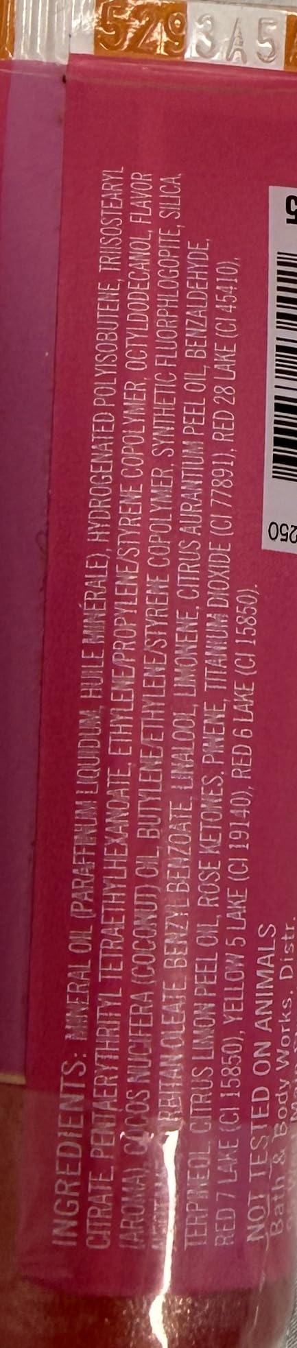 Bath and Body Works Snowy Peach Berry Tinted Lip Gloss .47 Ounces