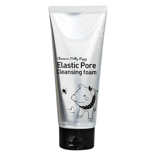 Elizavecca Milky Piggy Elastic Pore Charcoal 5% Cleansing Foam 120ml | black mask face pack | charcoal cleansing | wash off face wash | Not Tested on