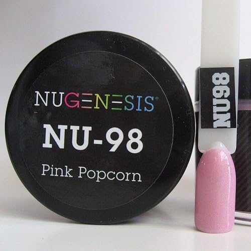 NuGenesis Nail Dipping Powder Color 1.5oz/43g Jar - (NU98 PINK POPCORN) Beauty & Personal Care Nugenesis