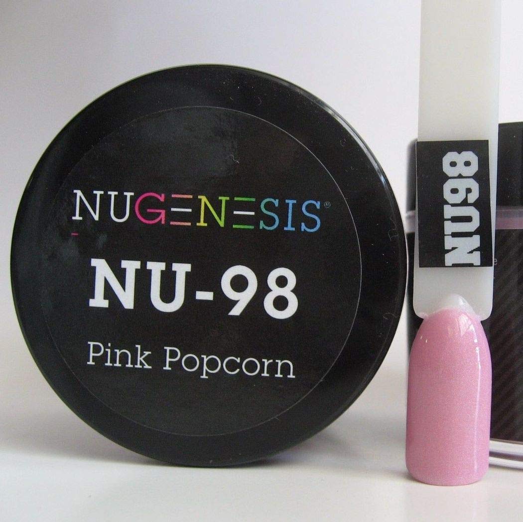 NuGenesis Nail Dipping Powder Color 1.5oz/43g Jar - (NU98 PINK POPCORN) Beauty & Personal Care Nugenesis