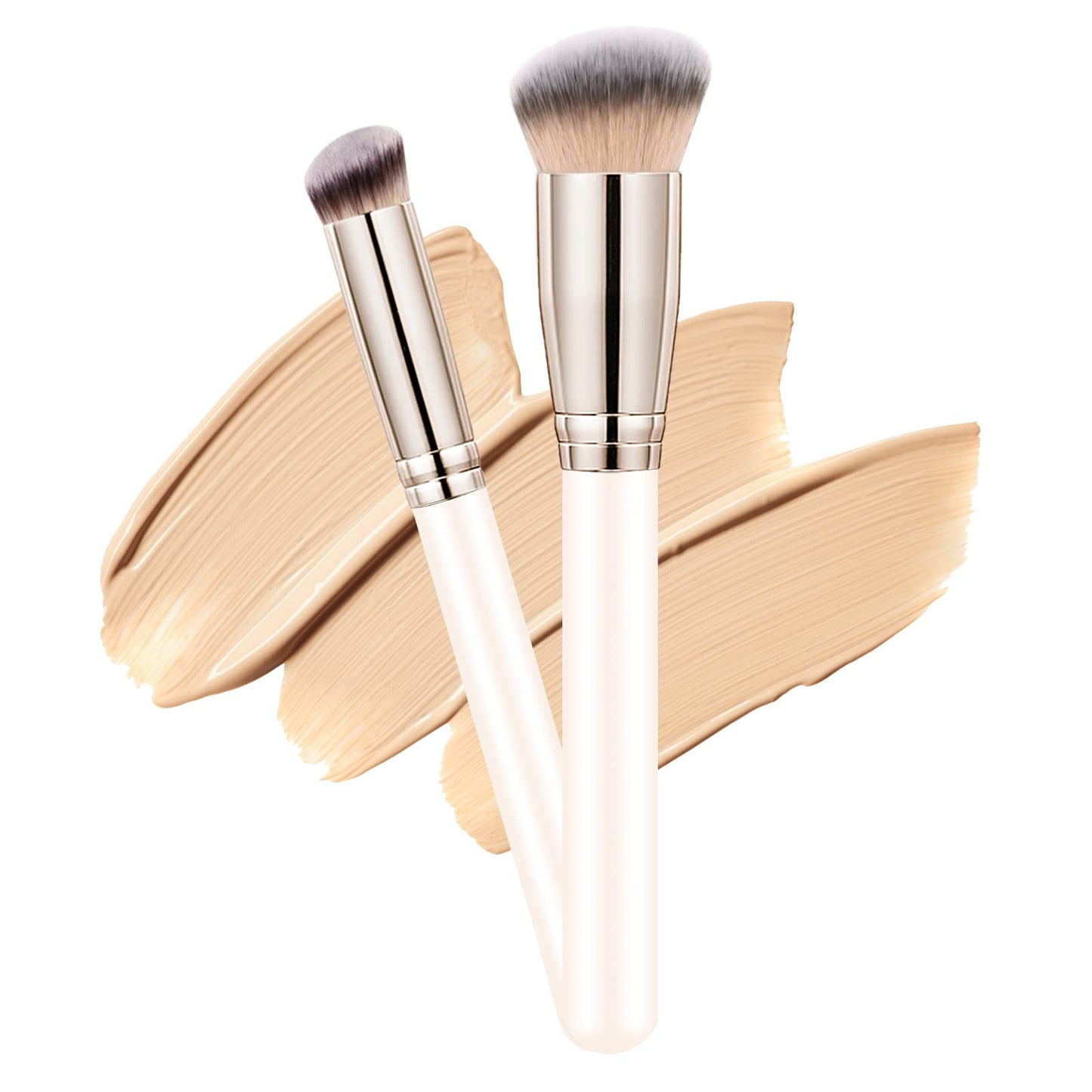 Makeup Brushes Dpolla Pro Foundation Brush and Flawless Concealer Brush Perfect for Any Look Premium Luxe Hair Contour Brush Perfect for Blending