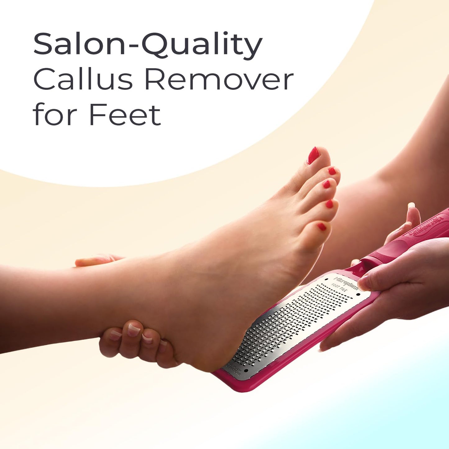 Microplane Colossal Foot File, Black and Brown - The Original Stainless-Steel Foot Scraper, Dead Skin/Callus Remover for Feet, Foot Scrubber, Pedicure