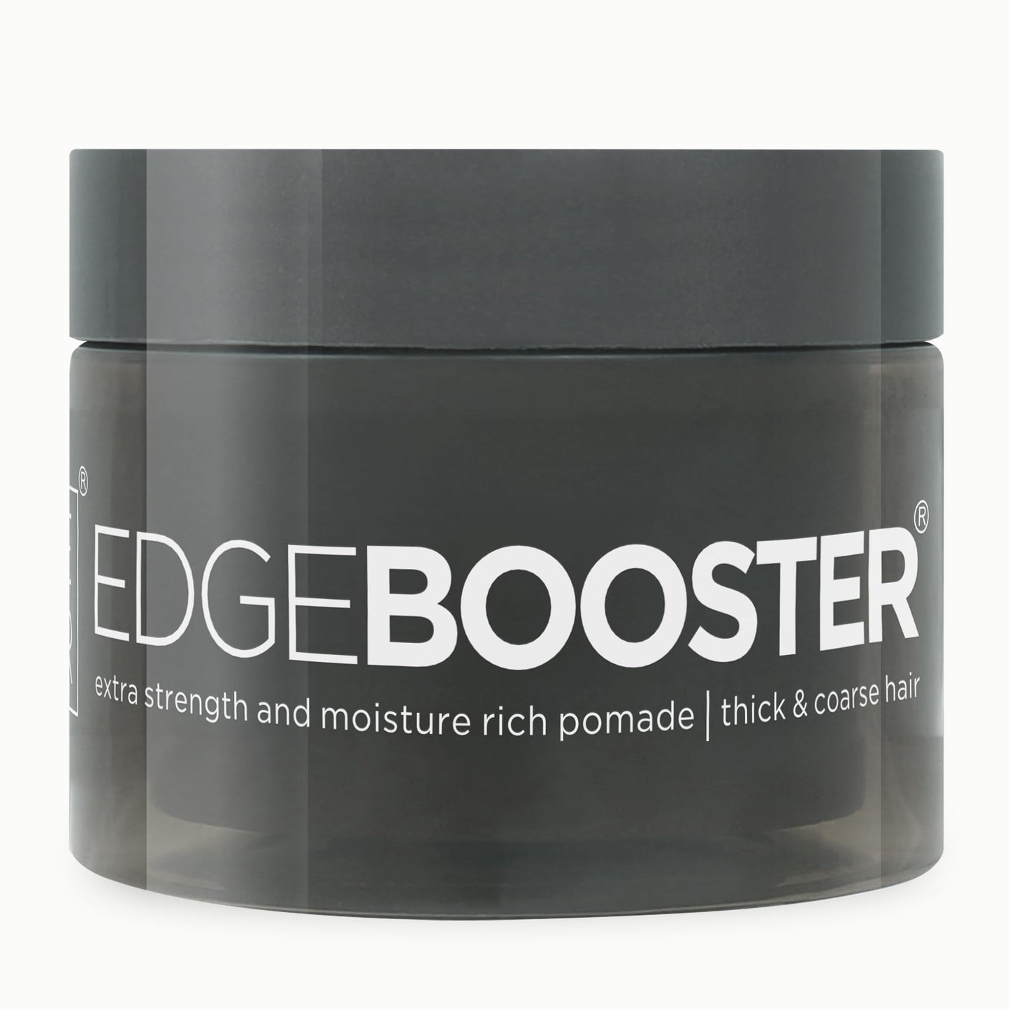 Style Factor Edge Booster Extra Strength & Moisture Rich Pomade | Strong Hold Edge Control Gel for Thick & Coarse Hair | High Shine, Non-Greasy