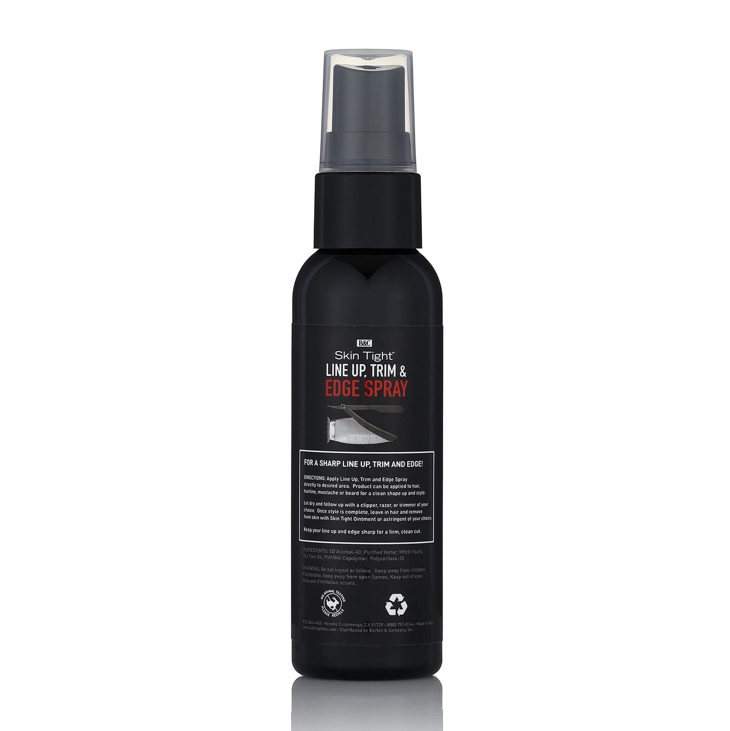 B&C Skin Tight Line Up Spray - Empowers Designs, Lines, Shape Ups, Edges - also great for Eyebrows, Beards, Mustaches (4 oz)