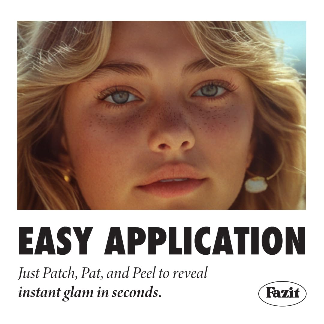 Fazit Makeup Patches - Faux Freckles - Glow Up Make-Up Patches - Cute Glitter Makeup Accessories For Women - Cosmetic Glitter For Face