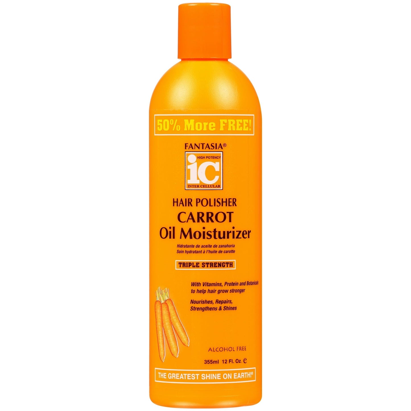 Fantasia Hair Polisher Carrot Growth Oil Moisturizer, 12 oz (Pack of 5)