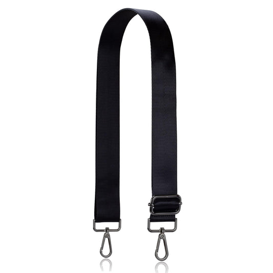 Allzedream Wide Purse Strap Replacement Crossbody Shoulder Bag Adjustable (Black)