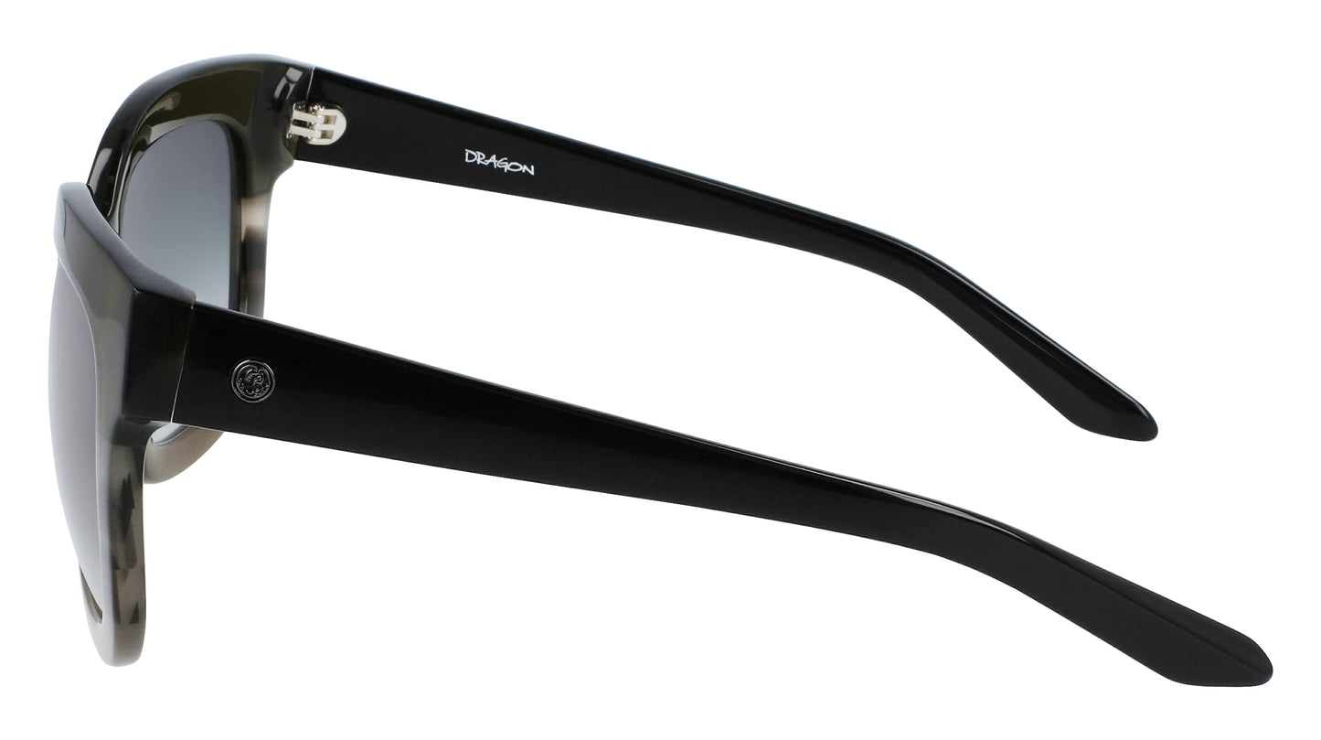Dragon Women's Flo Olive Horn Gradient with LL Smoke Gradient Lens Sunglasses