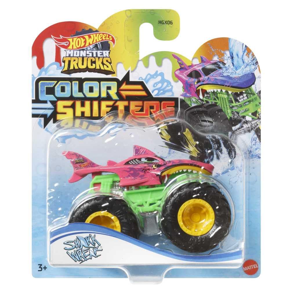 Hot Wheels Monster Trucks Color Shifters Shark Wreak 2023