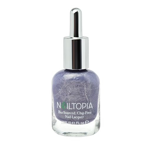 Nailtopia - Plant-Based Chip Free Nail Lacquer - Non Toxic, Bio-Sourced, Long-Lasting, Strengthening Polish - Stay Inspired (Medium Purple With Gold Beauty & Personal Care Nailtopia