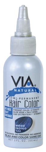 Via Natural Semi Permanent Hair Color 2oz 1PC (#122 - Mood Indigo)
