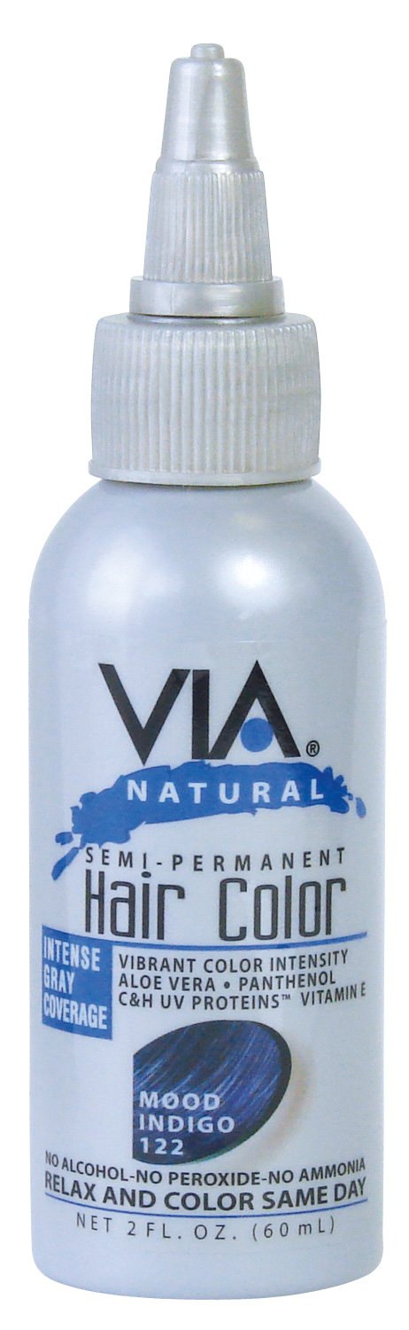 Via Natural Semi Permanent Hair Color 2oz 1PC (#122 - Mood Indigo)