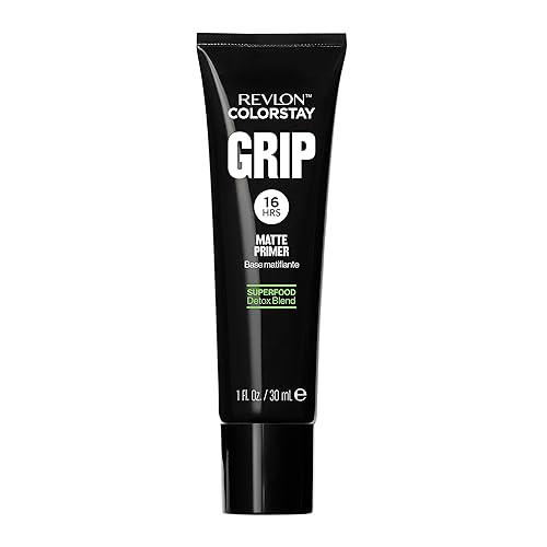 Revlon ColorStay Grip Primer, Mattifying, Blurring & Oil Absorbing Face Makeup, Absorbs Sebum, Blurs Imperfections and Reduces Pore Appearance, 1 Fl