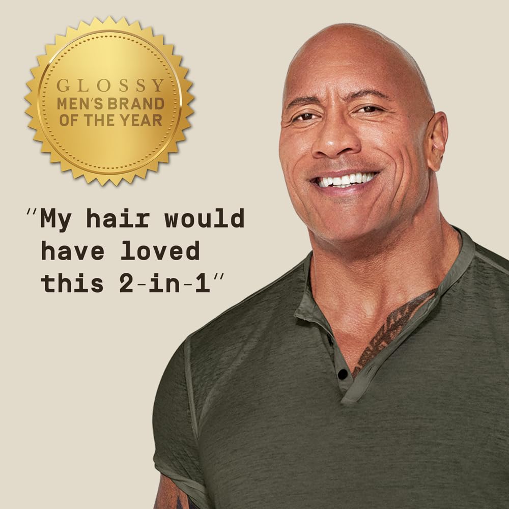 PAPATUI by Dwayne Johnson Nourishing Shampoo + Conditioner 2in1 for Men | Clean Hair & Scalp | Sulfate-Free | Sandalwood Suede | 18 oz