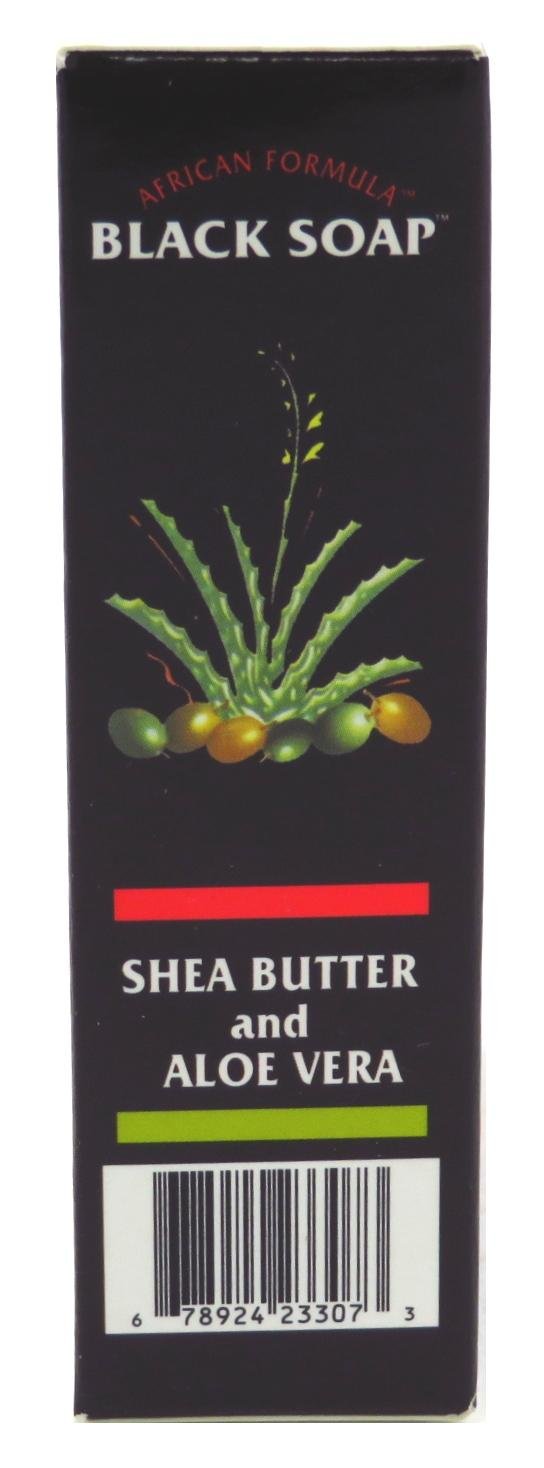 African Formula Black Soap 3.5 Ounce Shea Butter & Aloe Vera (Pack of 2)