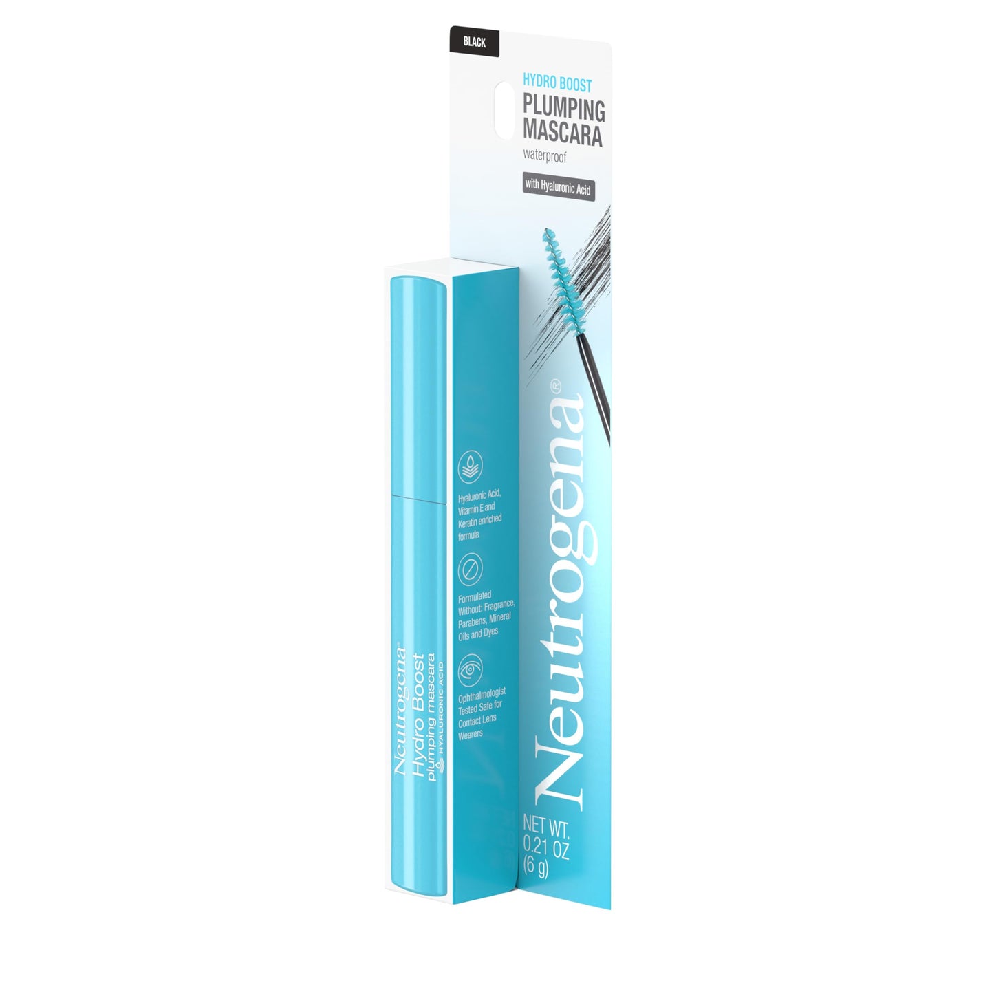 Neutrogena Hydro Boost Waterproof Plumping Mascara with Hydrating Hyaluronic Acid, Enriched formula with Hyaluronic Acid, Vitamin E and Keratin