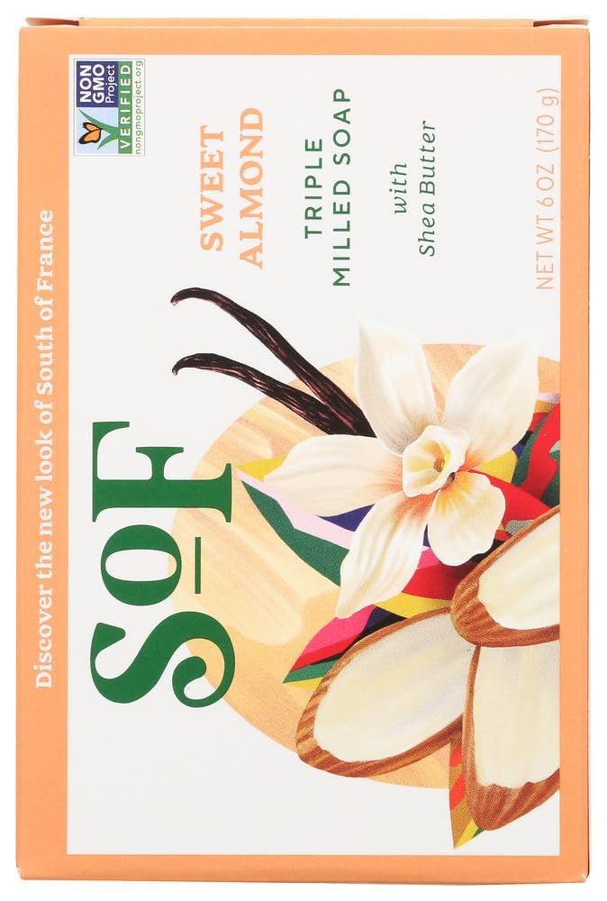 South Of France Soap Bar Almnd Gourmande 6 oz Pack of 2 Beauty & Personal Care South Of France