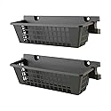 Suncast 2-Pack Accessory Baskets, Resin Organizers for Shed, Black, 25" x 7.25" x 7" - Outdoor Storage Organization, 30 lb Weight Capacity Per Shelf…