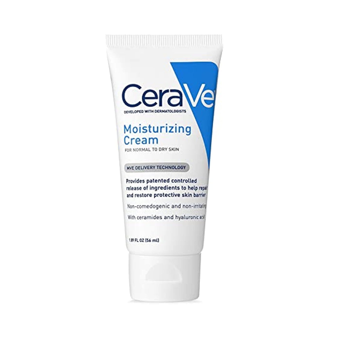CeraVe Moisturizing Cream Combo Pack | Contains 16 Ounce with Pump and 1.89 Ounce Travel Size | Fragrance Free